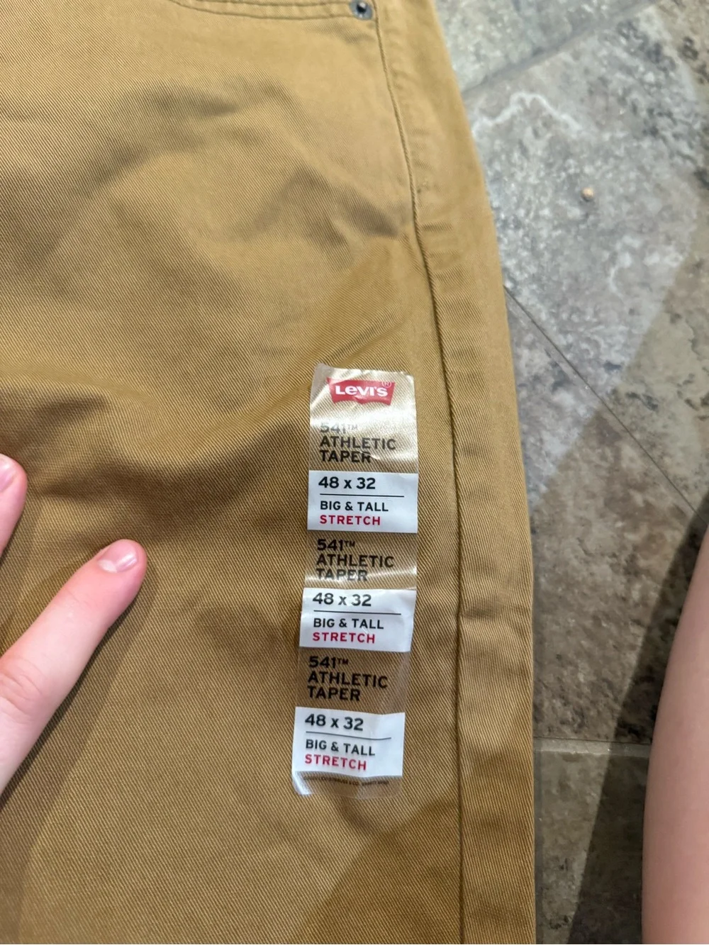 🍝541 Levi’s Men's Tan athletic taper Work Pants - Big and Tall stretch